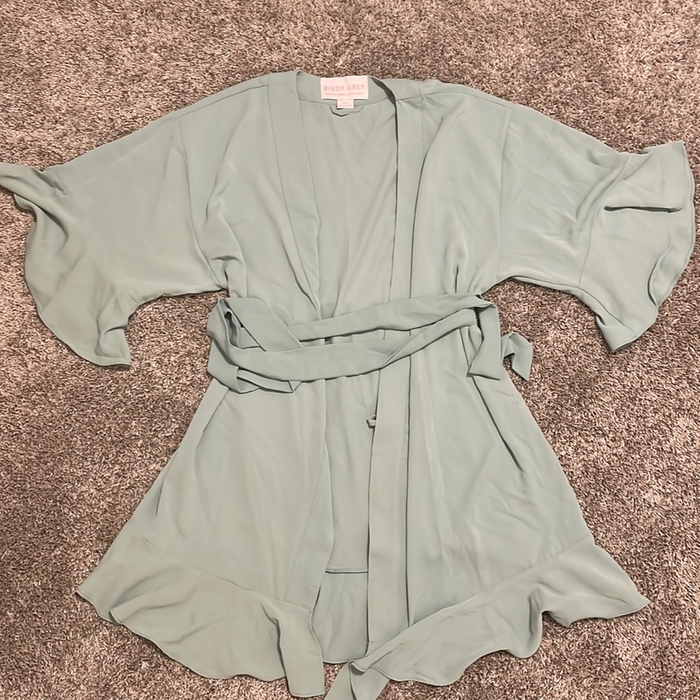 Sage Bridesmaid Robe BIRDY GREY